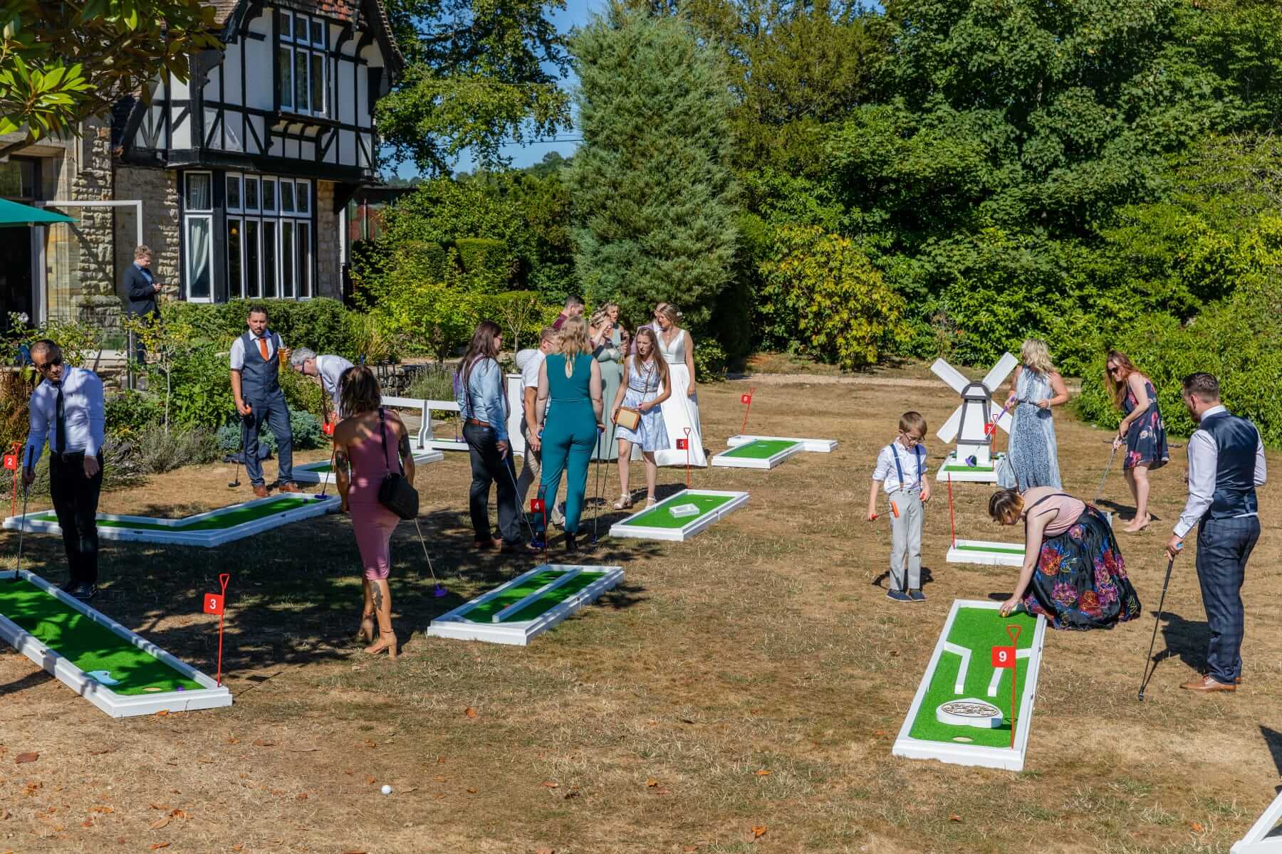 Group playing golf image